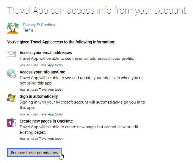 App Access Personal Data From Your Microsoft Account