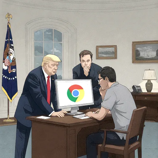 Donald, Elon and Sundar updating Chrome Donald, Elon and Sundar updating Chrome