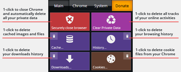 The cleaner - delete cookies and cache