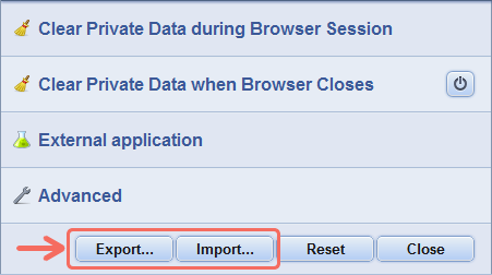 Click and Clean Import / Export