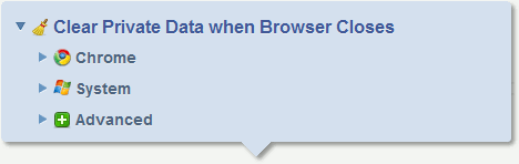 Clear Private Data on closing Chrome