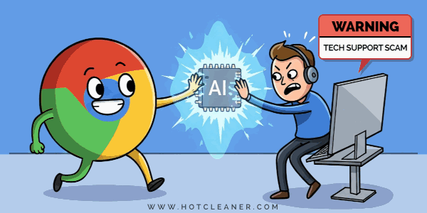 Google Chrome Use AI to Stop Tech Support Scams