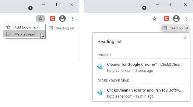 Google Chrome Reading List