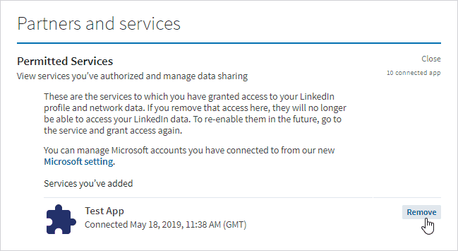 Authorize Dynamics 365 apps to use LinkedIn account data