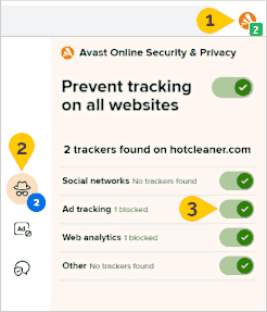 Add to the Whitelist in Avast Online Security & Privacy
